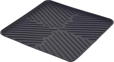 5Five Afwas afdruipmat/droogmat keuken - anti-slip- rubber - grijs - 30 x 30 cm - opvouwbaar