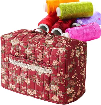Naaimachine Tas - Opbergtas Naaiapparatuur - Naaiwerk Organiseren - Vintage Bloemenprint - 43 x 35 x 24 cm - Multicolor