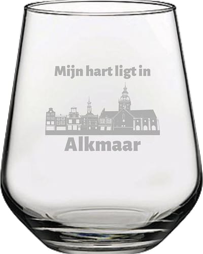Gegraveerde Drinkglas 42,5cl Alkmaar