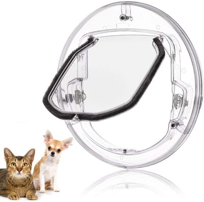 Dailygoody - Huisdieren deur - Katten deur - Veilig en duurzaam - Zwart - Honden deur - Gemakkelijk te installeren - Geschikt voor katten en kleine ho.