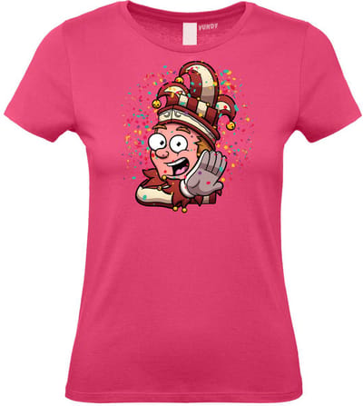 Dames T-shirt Alaaf Kleine Prins | Carnaval | Carnavalskleding Dames Heren | Roze | maat XS