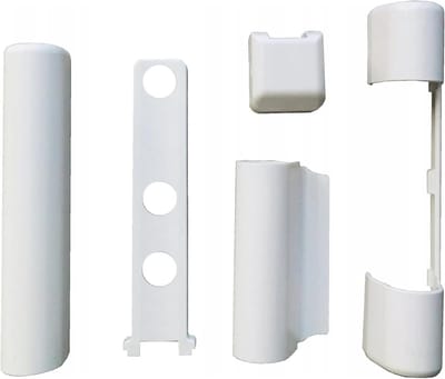 Afdekkapjes Set - Raambeslag Kappen - Kunststof Ramen - 8 Stuks PVC - 9x2x2 cm - Wit