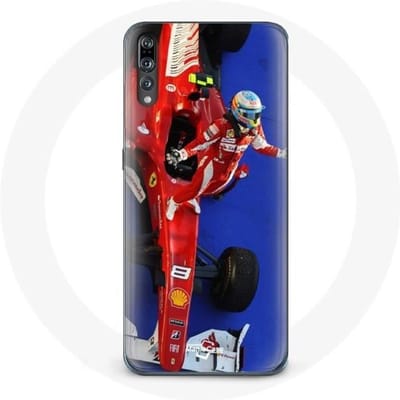 Coque pour Huawei p20 Formule 1 Fernando Alonso Pilote automobile F1 Rouge