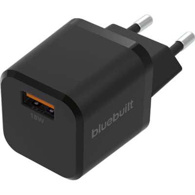 BlueBuilt Quick Charge Oplader met Usb A Poort 18W Zwart