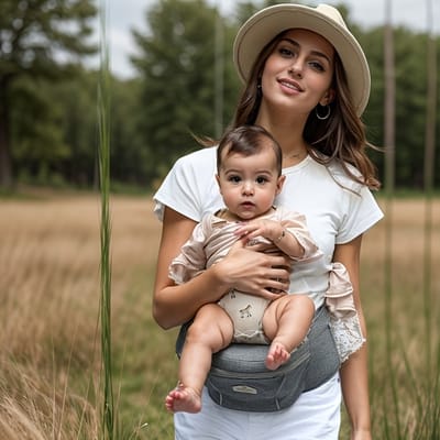 Aleboa® Baby Carrier Heupzitje – Ergonomische Draagriem met Opbergruimte – Draagzak - Babydrager - Draagdoek - Taille Babyzitje – Voor Baby & Peuter – Inclusief Fleshouder & Opbergvakken