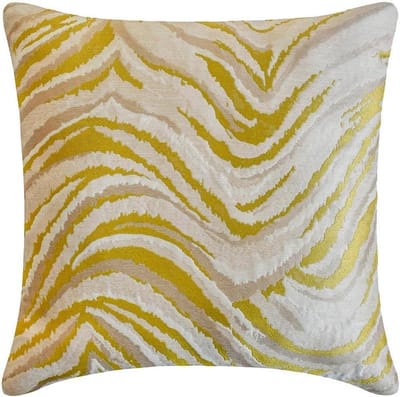 Decoratieve Kussenslopen - Kussenhoes Jacquard - Bank en Slaapkamer - 100% Handgemaakt - 40x40 cm - Geel