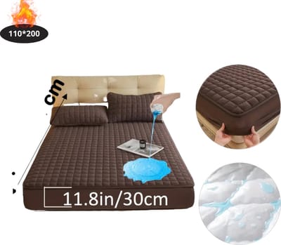Nivard Waterdicht Hoeslaken - Beddengoed - Fitted Sheet - Bed - Bruin 110x200