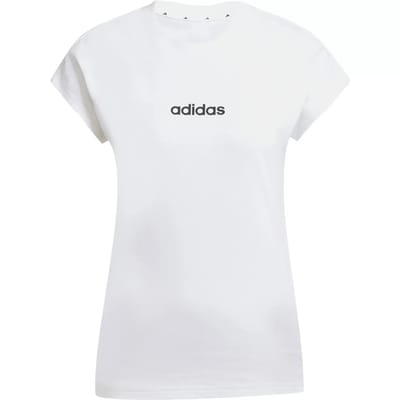 Adidas Sportswear Essentials Linear Katoenen T-Shirt - Dames - Wit