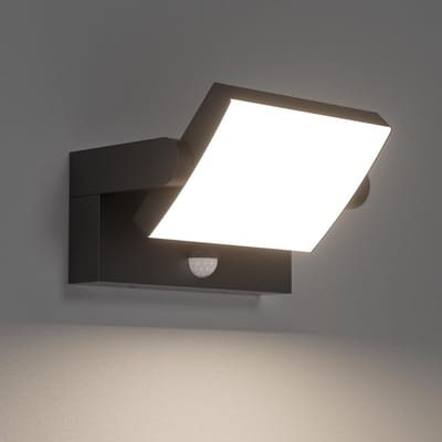 24W Buitenwandlamp met Bewegingsmelder en Draaibaar Paneel - IP65 Wandlamp voor Binnen en Buiten