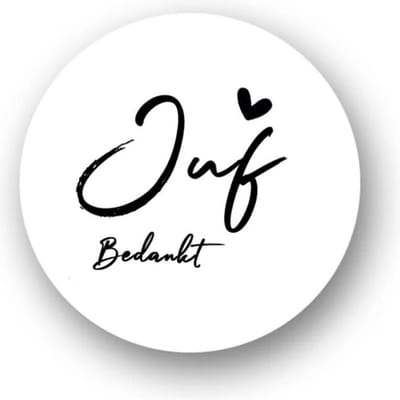 Sluitzegel Juf Bedankt - Sluitstickers Pimp Studio