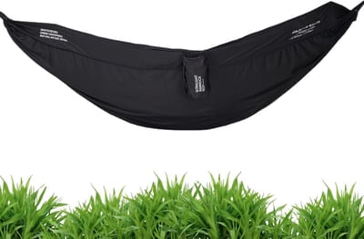 Campinghangmat - Draagbaar schommelbed - Buitenactiviteiten Reizen - Geschikt voor 2 personen - 270 x 180 cm - Zwart