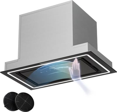 CIARRA VMB5931C - Onderbouwafzuigkap 52 cm Inbouwafzuigkap 499 m³/u, Touch & handgebarenbediening, Recirculatie & Luchtafvoer incl. Koolstoffilter