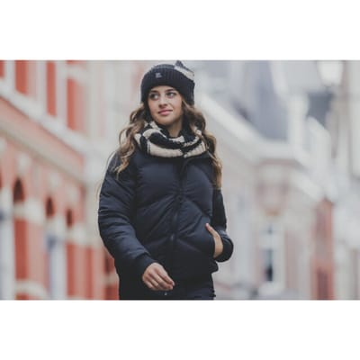 Looxs Revolution Gebreide beanie block /zand voor meisjes in de kleur
