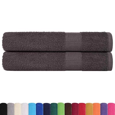 vidaXL - Saunahanddoeken - FROGN - 2 - st - 80x200 - cm - 360 - g/m² - antraciet
