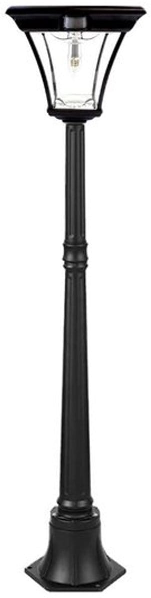 Solar buitenlamp lantaarnpaal 'London' - 135 cm hoog -Met bewegingssensor - 200 lumen - Helder wit licht (4000K) - Lantaarnpaal op zonne-energie