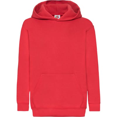 Fruit of the Loom Lichtgewicht Hoodie Kinderen/Kinderen (Rood)