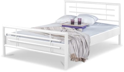 Bed Box Wonen Lola metalen bed Wit 90x200 cm
