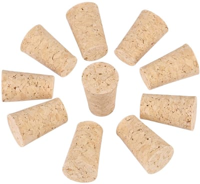 Dailygoods- Flessenkurk Natuurlijke Houten Stop - 10 Stuks - Wijnstopper - Decoreren - Knutselen - Luchtdichtheid