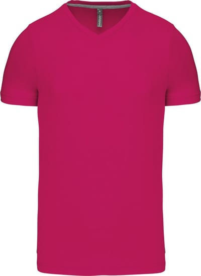 Kariban T-shirt V-hals korte mouwen K357 - Fuchsia - S