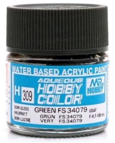 Gunze H-309 - FS34079 Green Sg - Mr. Hobby Aqueous Modelbouwverf 10ml