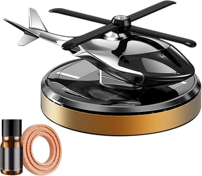 Helikopter Luchtverfrisser - Zonne Dashboard - Auto Interieur - Zonne-energie Aangedreven - 10.6 cm - Transparant