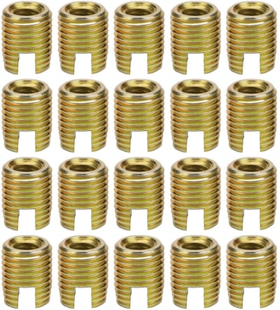 Dailygoods- Schroefdraadinzetstukken 20 Stuks - Koolstofstaal - Reparatieset - Zelftappend - M8 x 1,25 / M12 x 1,5 - Duurzaam - Eenvoudig te installeren - Schroefinzet