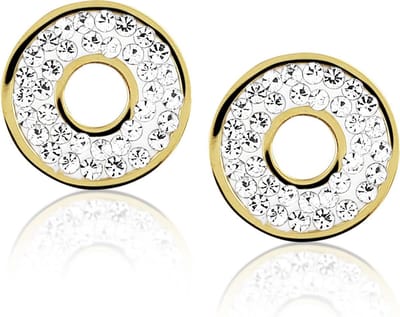 Montebello Oorbellen Bogie - 316L Staal PVD - Rond - ∅13mm