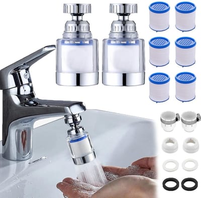 Dailygoods- Waterfilter - 2 Stuks - Douchefilter - Vervangbare Filterelementen - Tapfilter - Waterzuivering - Verbeterde Gezondheid Drinkwater - Kraanfilter