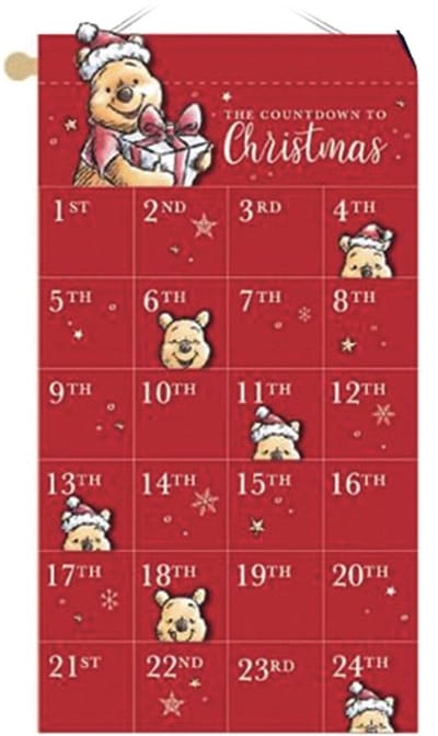 Disney Christmas, Advent kalender Winnie the Pooh (rood)
