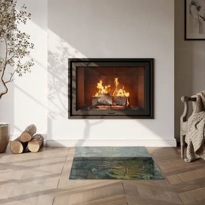 Coloray Vloerplaat Houtkachel - Plaat voor Onder Houtkachel - 60 cm x 60 cm - Open Haard Accessoires - Groente Vloerplaat Kachel - Vloerplaat Voor Kachel - Plaat onder Houtkachel - Kachel Onderplaat - Plaat Kachel