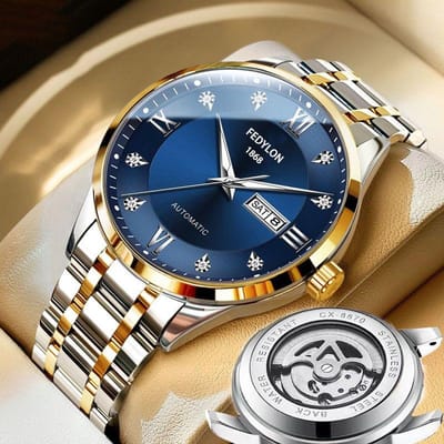 Nieuw Horloge Volautomatisch Niet-mechanisch Horloge Herenhorloge Waterdicht Lichtgevend Zakelijk Licht Luxe Horloge Herenhorloge minimum blue