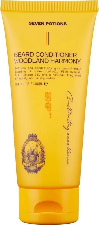 Seven Potions Baardconditioner voor Mannen – Voorkomt Jeuk en Roos in je Baard – Natuurlijk, Vegan, Diervriendelijk – (Woodland Harmony,100ml)
