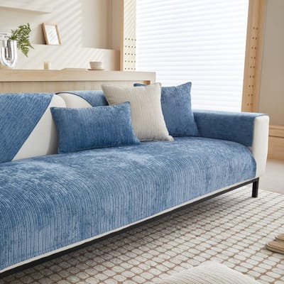 Effen kleur Chenille Sofa Handdoek Dikke Universele Sectionele Sofa Hoes Moderne Meubels Stofdichte Hoes L-vormige Bankhoezen 70x70cm 1pc