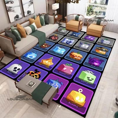 3D-spel B-blox fruit bedrukt tapijt Antislip tapijt slaapkamerdecoratie woonkamerdecoratie wasruimte vloermat verjaardagscadeau 40*120cm
