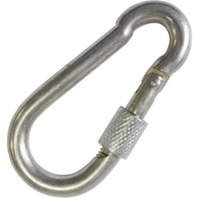 Sencys Karabijnhaak - Gegalvaniseerd - Met Schroefsluiting - Diam. 8mm - 80mm