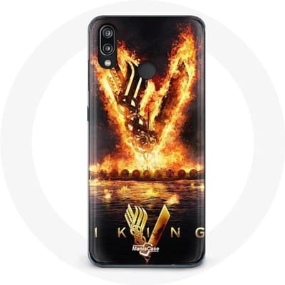 Hoesje - Vikings - P20 Lite - Logo V Vuurzwaard - Schokbescherming - Zwart