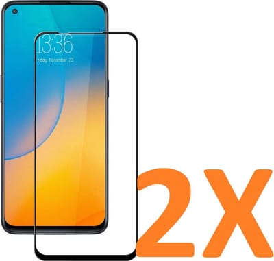 Volledige dekking Screenprotector Glas - Tempered Glass Screen Protector Geschikt voor: OnePlus Nord N10 - 2x