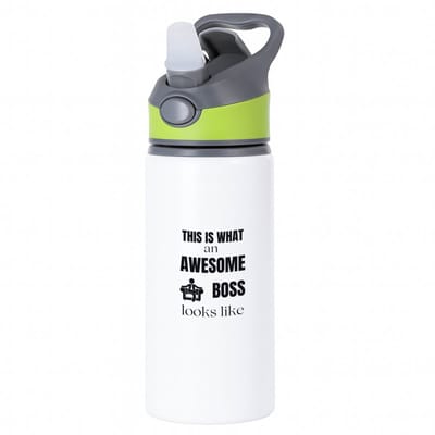 Hacebo® - this is what an awesome trainer looks like waterfles met rietje groen - Trainer - cadeau trainer - cadeau - coach cadeau - bedankt voor alles - water fles - 650ML