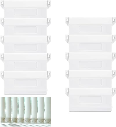 Dailygoods- Verzwaringsplaten 10 Stuks - Gewichten voor Verticale Jaloezieën - Accessoires voor Lamellengordijnen - Vervangende Onderdelen - 89 mm - Geschikt voor Deur/Raam - Jaloeziegewichten