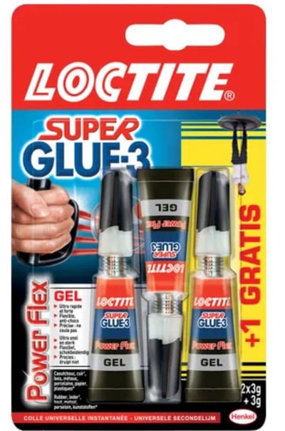 Loctite - Secondelijm - Power Flex - 3 Lijmtubes