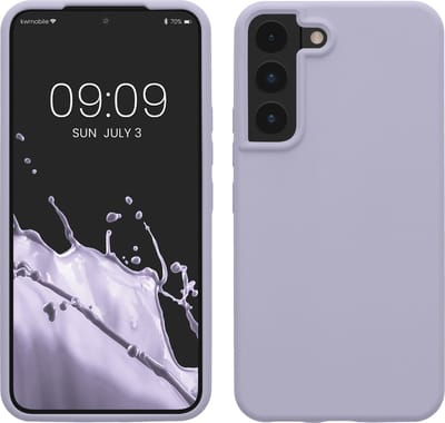 kwmobile telefoonhoesje geschikt voor Samsung Galaxy S22 - Hoesje met siliconen coating - Smartphone case in pastel-lavendel