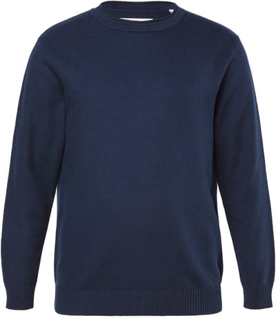 JP 1880 - Heren - Trui gerecyclede materialen structuur breigoed - Navy blauw - Maat L