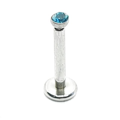 Zilver Met Steentje - Tragus / Labret Piercing
