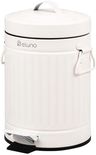 Vintage Cosmetica-emmer met Soft-Close Deksel - 3 Liter Pedaalemmer voor Badkamer, Keuken, en Slaapkamer
