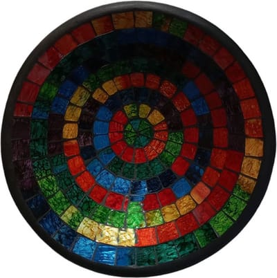 Floz decoratieve schaal - fruitschaal - dark mix - 25 cm - fairtrade