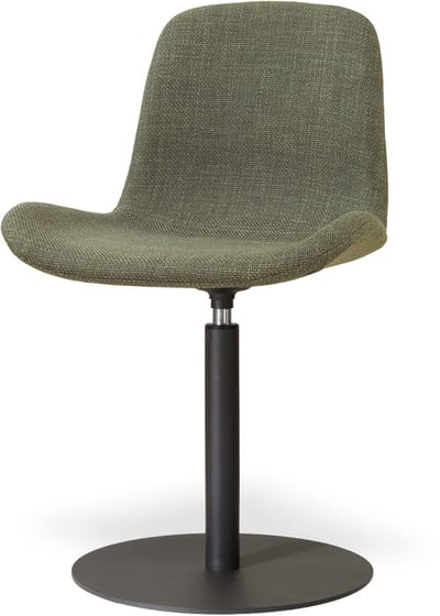 Nolon Niva-Fé Draaibare Tulp Eetkamerstoel Forestgroen - Mat Zwart Onderstel - Comfortabel - Stoffen