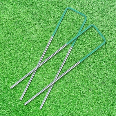 U-pennen Kunstgras - Grasmat pennen - Tuin Vastzetten - Gegalvaniseerd Staal - 15 cm - Zilver