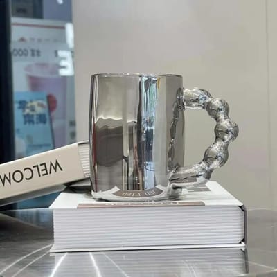 Europese Stijl Koffiekopjes Premium Handvat Koffie Melk Afternoon Tea Kopje Unieke Bellen Glas Bekers Voor Vriend Cadeau 300ml