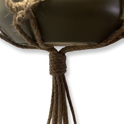Jute Plantenhanger XL - 160 cm lang - Geschikt voor Pot met Diameter t/m 35 cm - Handgemaakt in ons Macramé Atelier - Prijs per Stuk - Let op: Exclusief Pot - Inclusief Verzendkosten