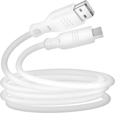 Just Green Micro-USB naar USB kabel - Recyclebaar - 2.1A - 2 meter - Wit